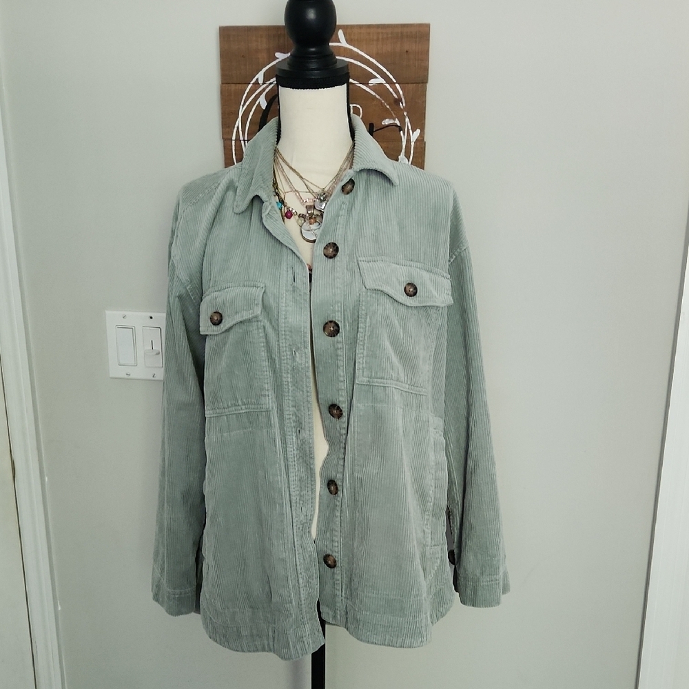 Madewell Women's Corduroy Jacket - Light Green